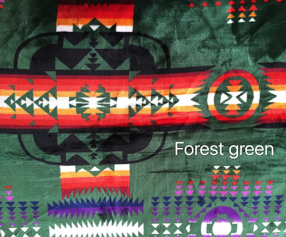 Southwest Native American Design Super Soft Plush Reversible Blanket