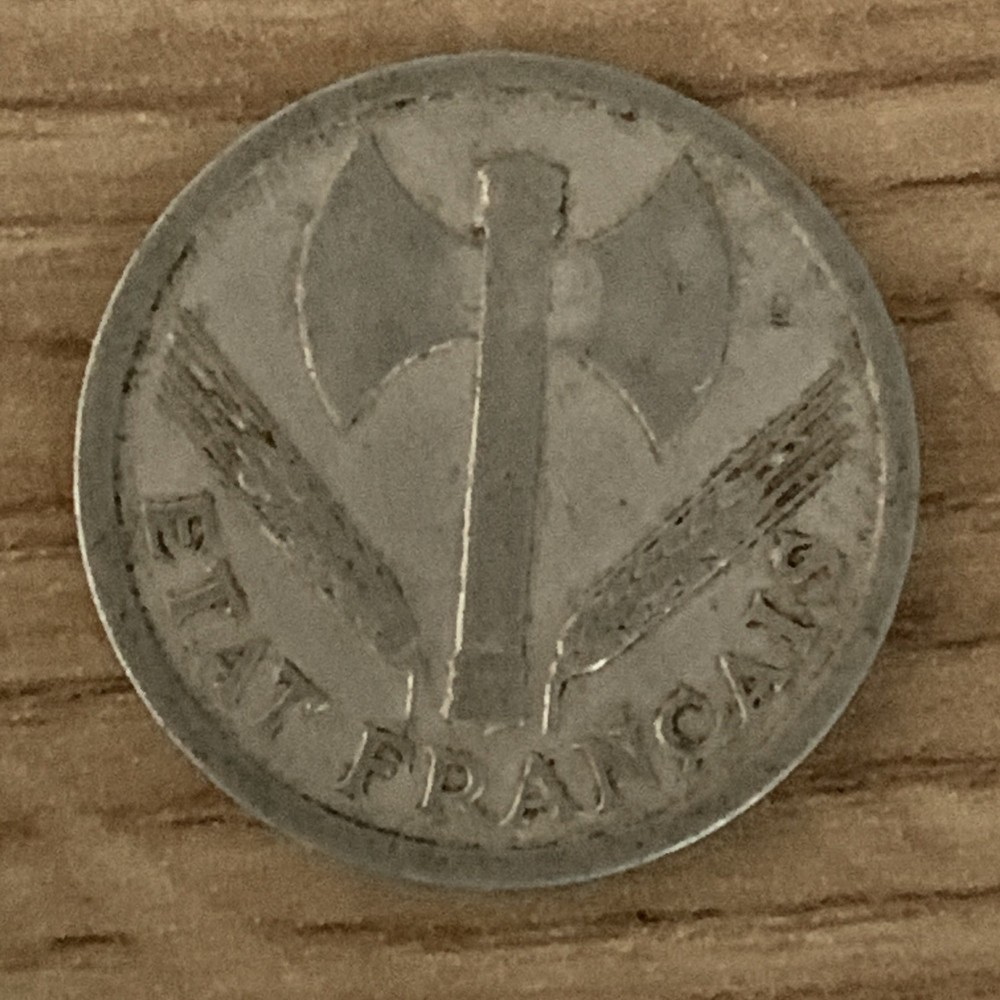 2 Francs Coin 1943 Old Cheap