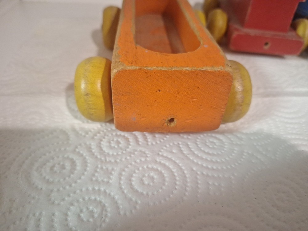 Playskool 1950s Wooden Trains, Pull String, Pull Along.