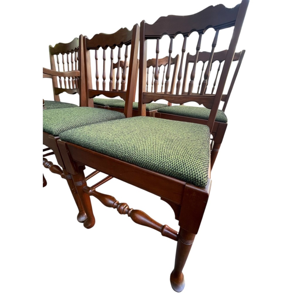 Pennsylvania House Solid Cherry Spindle Back Dining Chairs AUTHENTIC 1960s SET 6