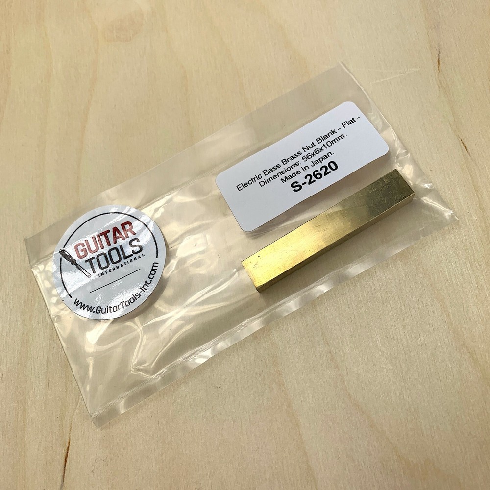 Electric Bass Brass Nut Blank - Flat - S-2620