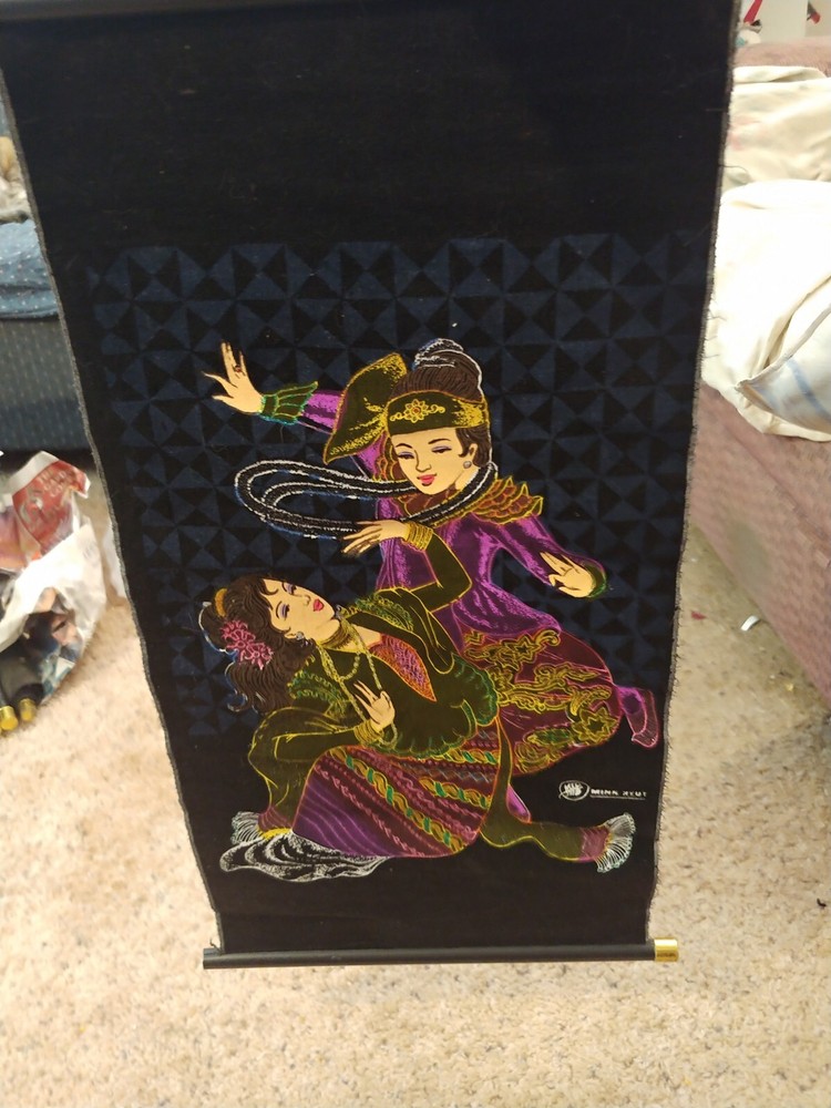 Hand Woven And Handmade Burmese Art Scroll
