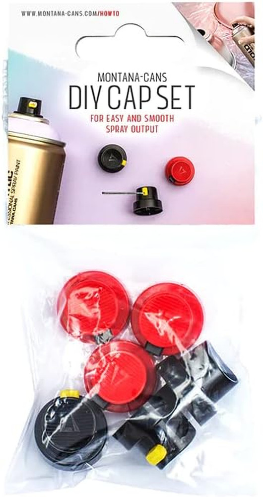 Cans Flatjet Cap Wide, Red/Black Spray Paint