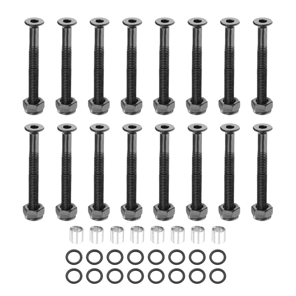 Skateboard Hardware 16pcs 1-1/4" Screws 16pcs Nuts 8pcs Spacers 16pcs Washers