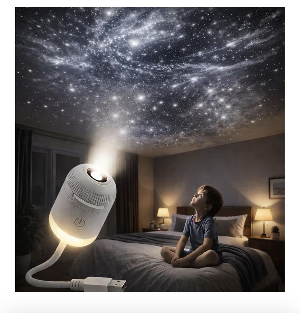 Galaxy projector, 2-in-1 starry sky projector and night light, high-resolution