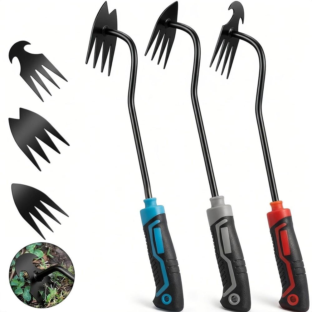 3Pcs Weed Puller Tool Garden Weed Pulling Tool,Portable Garden Weeder Tool,Ga...