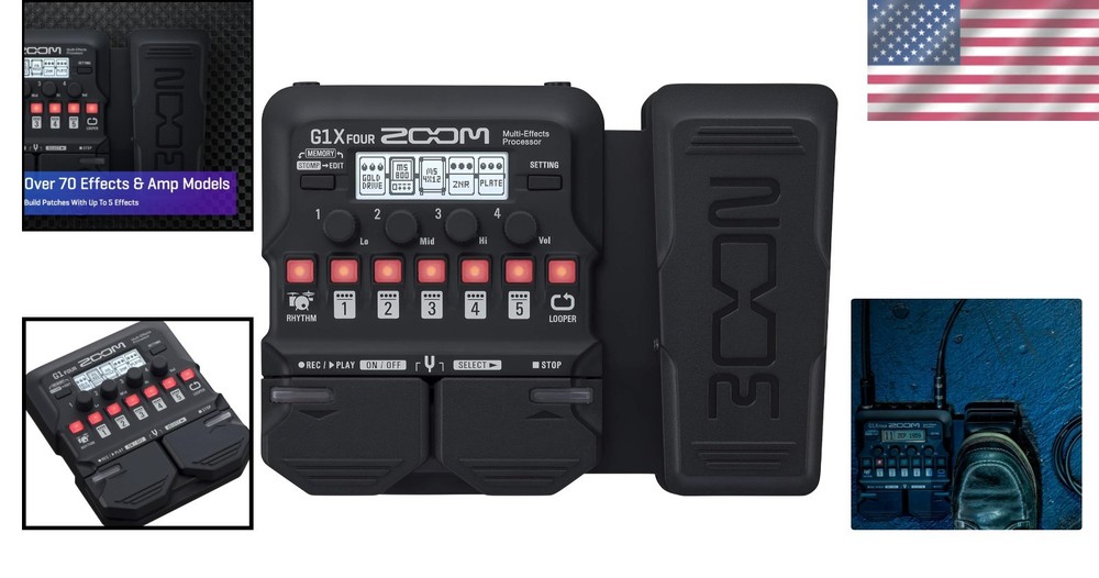 G1X Four Multi-Effects Processor - Black, Compact, Versatile Guitar Pedal