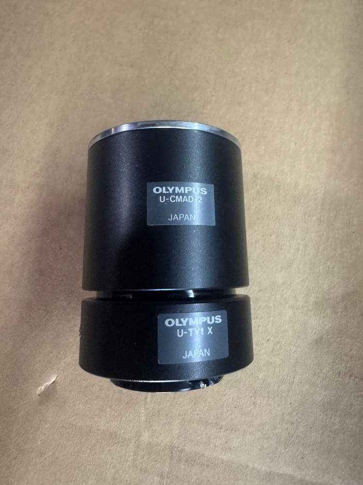OLYMPUS U-CMAD-2 C-MOUNT MICROSCOPE CAMERA ADAPTER WITH U-TV1 X ATTACHMENT