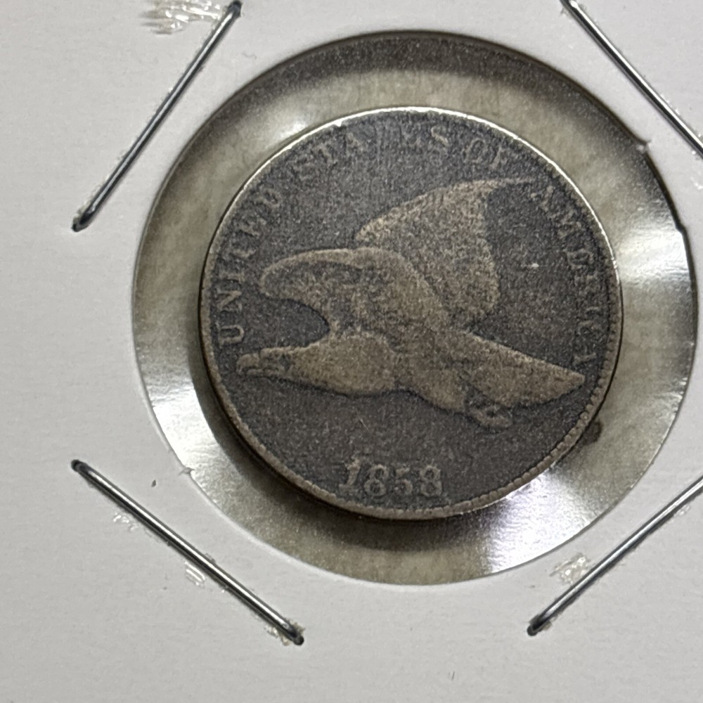 1858 Flying Eagle Cent Penny, Large Letters
