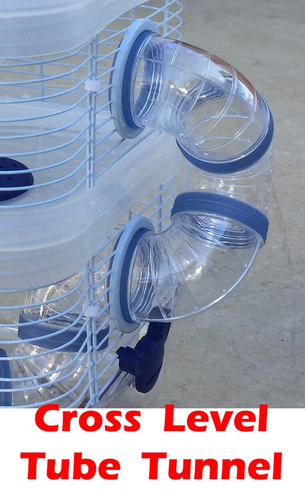 3-Solid Level Sparkle Clear Dwarf Hamster Rodent Gerbil Mice Habitat Wheel Cage