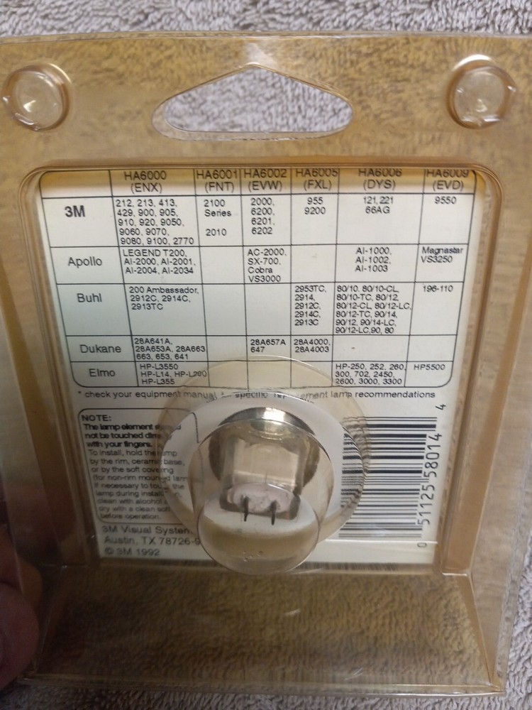3M HA6002 EVW Projection Lamp 200w 82V New