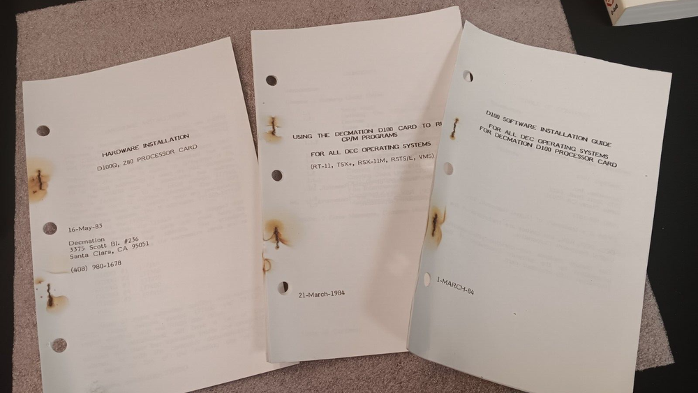 DEC Digital DECMATION D100Q Z80 processor card CP/M PDP-11 (1982)