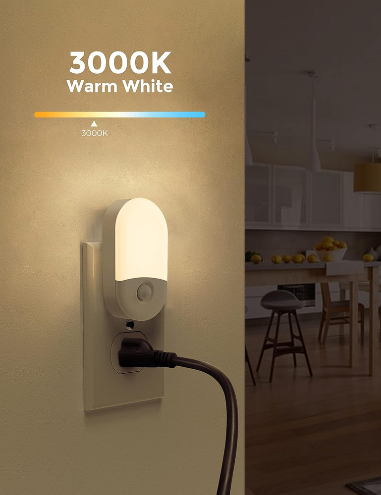 LED Motion Sensor Night Light Wireless Battery Powered for Stairs Hallway