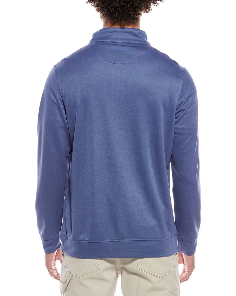 Tailorbyrd Solid 1/4-Zip Pullover Men's Blue M