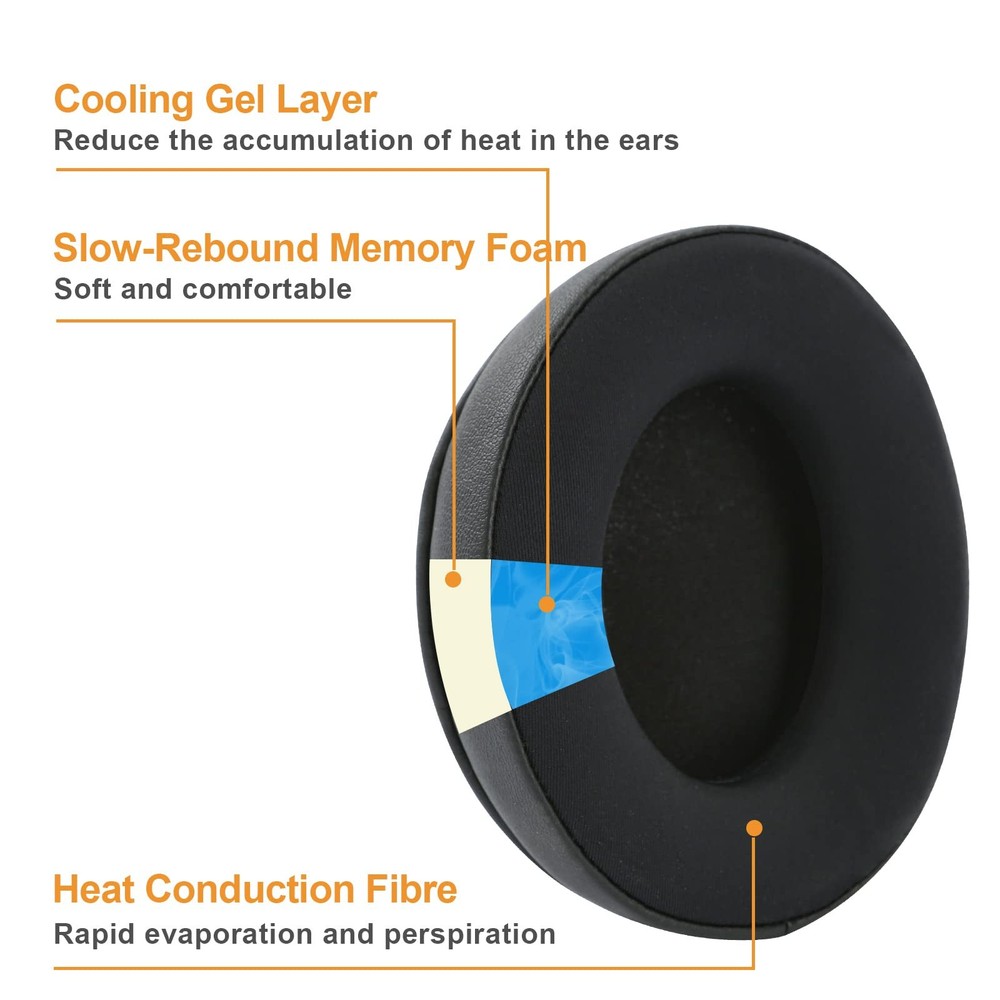HyperX Cloud 2 Earpads Cooling Gel Alpha Ear Cushions Pads, Black