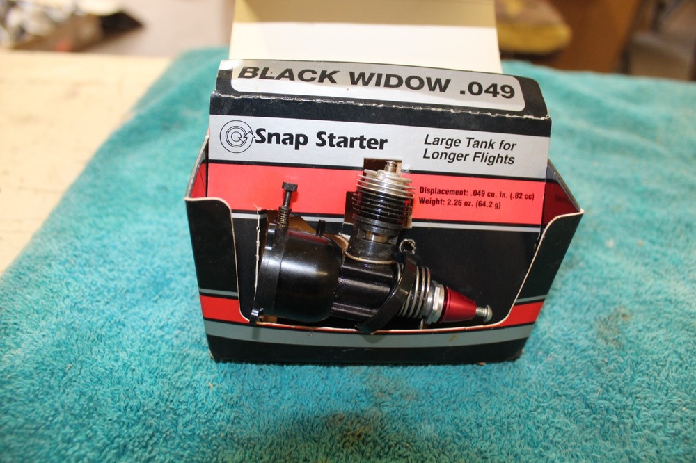 Cox, .049 Black Widow, Vintage Nitro Airplane Engine