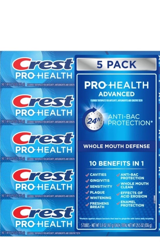 Crest Pro Health Advanced Toothpaste, 5.9 oz, 5-pack