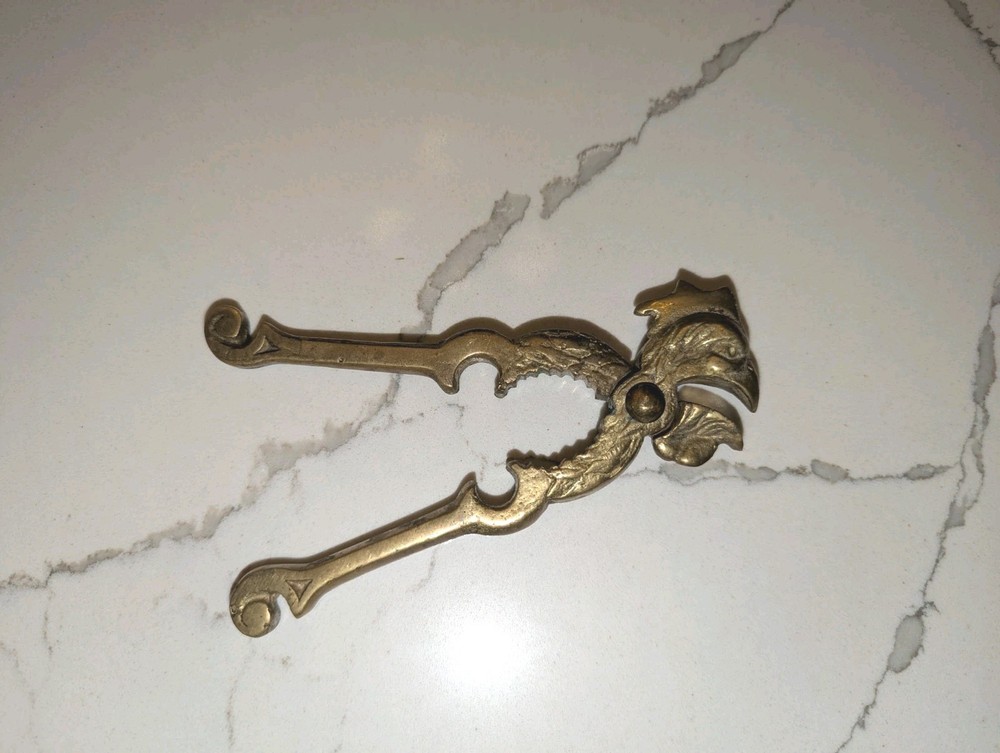 Vintage Nutcracker Solid Brass Rooster Phoenix Eagle Head