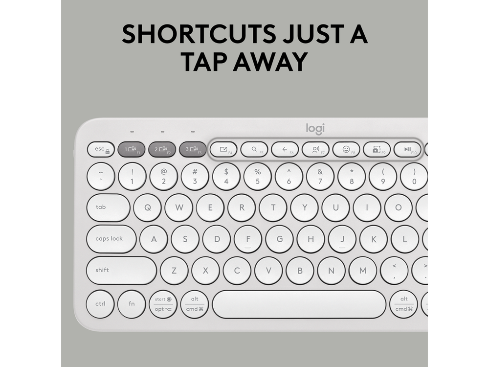 Logitech Pebble 2 Combo Wireless Quiet Keyboard and Mouse, Customisable, Logi Bo