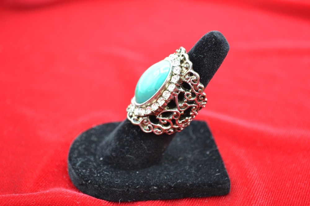 vintage faux turquoise ring size 5