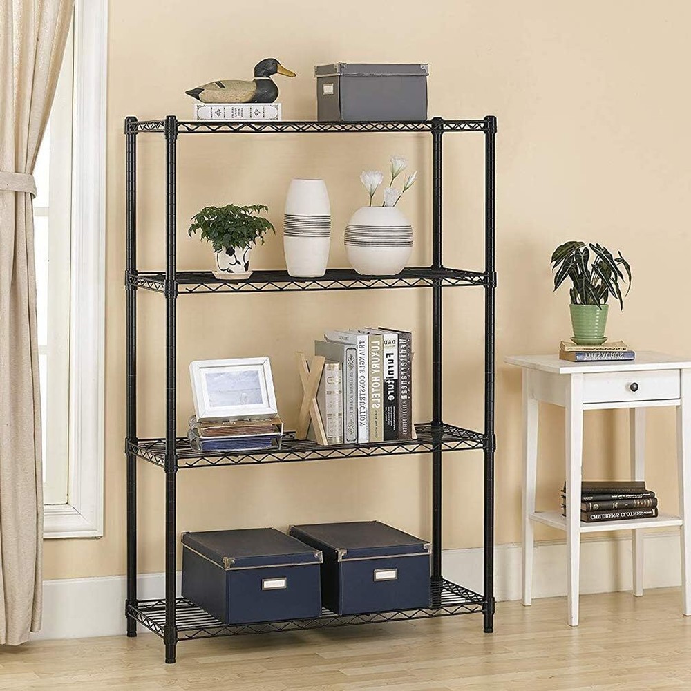 4 Tier Shelving Unit NSF Wire Shelving Shelving Organizer 1000 Load Capacity