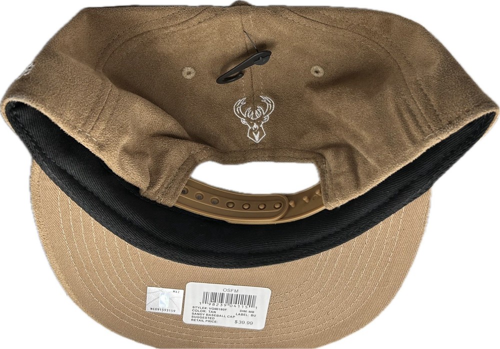 Milwaukee Bucks NBA Ultra Game Flat Bill Tan Sandy Snapback Hat - Size: OSFA