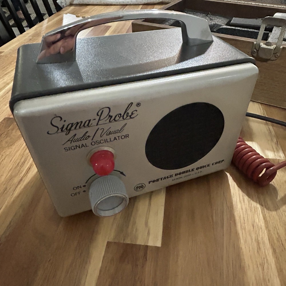 Signa Probe Audio Visual Signal Oscillator Portage Double Quick Sensor Case & Ac