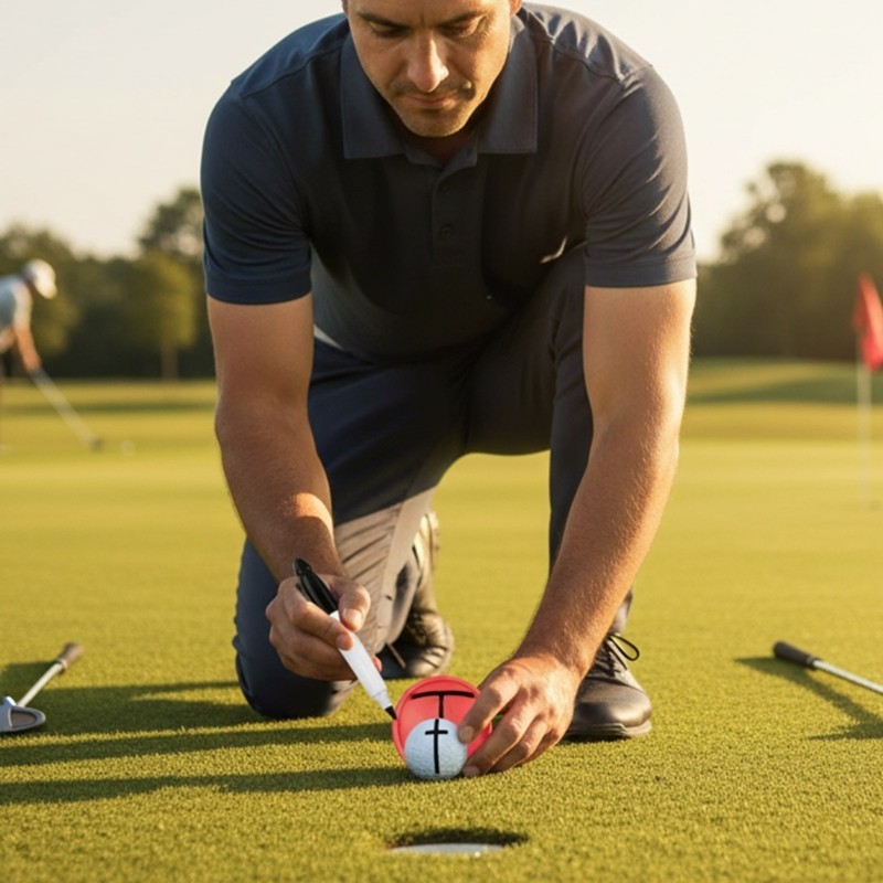 Golf Ball Alignment Templates With Line Marking Tool For Practice Trainings