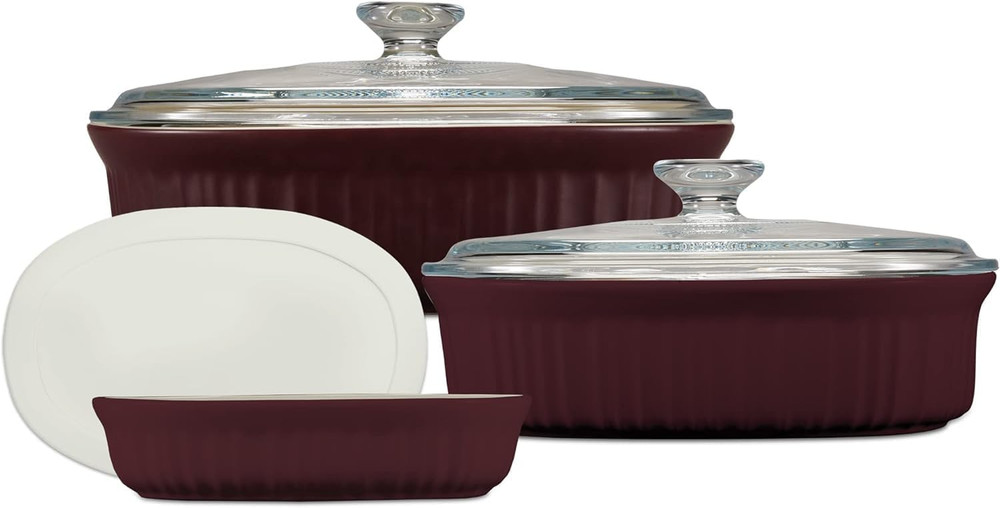 Ceramic Bakeware Set with Lids Chip and Crack Resistant Stoneware Baking Dish, M