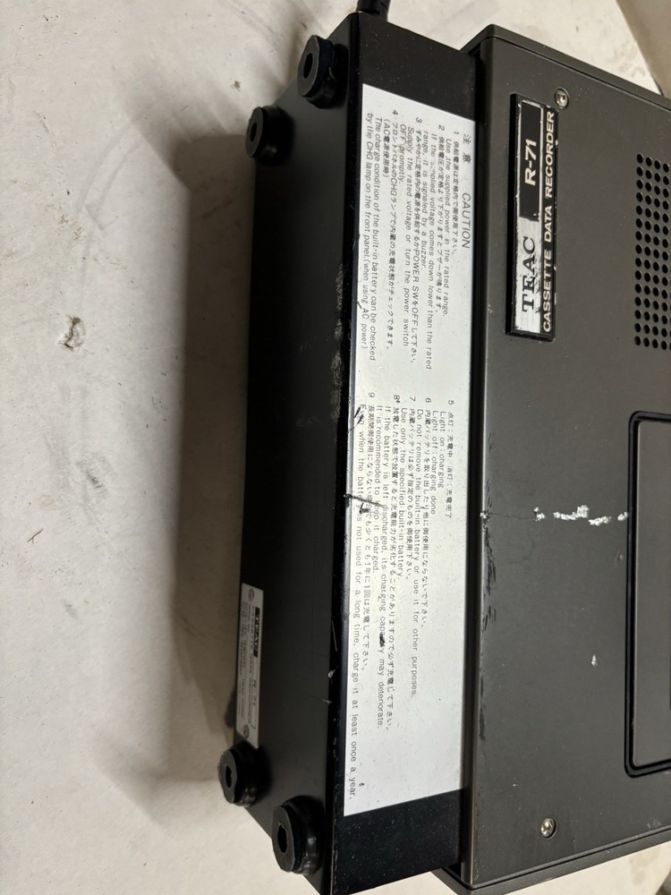 Vintage Teac R-71 Cassette Data Recorder Portable