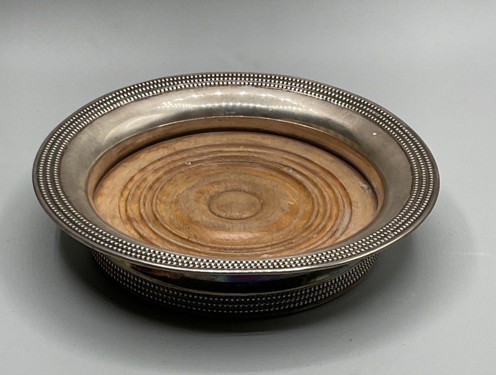 ANTIQUE GORHAM STERLING BOTTLE COASTER