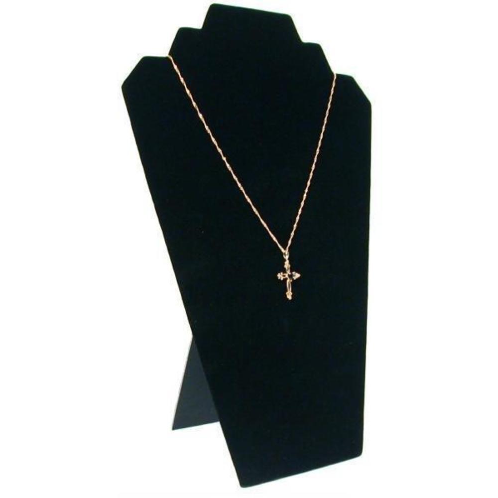 2Pc Black & White Double Tier Necklace Easel Displays