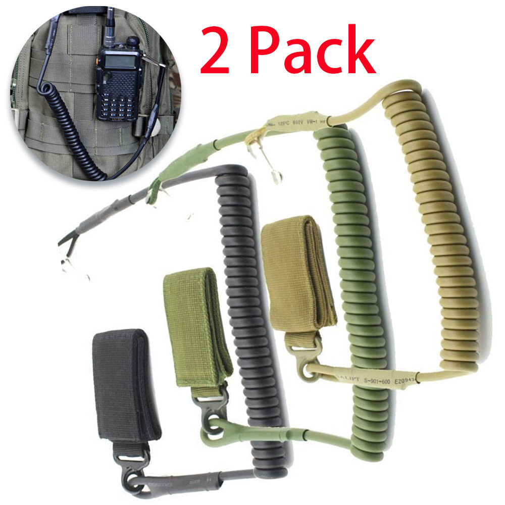 2xTactical Lanyard Sling Elastic Secure Spring Retention Rope