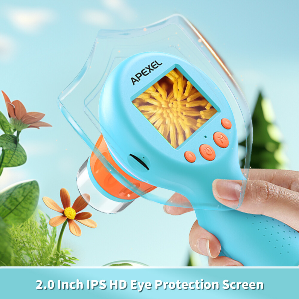 APEXEL 800X Optical Microscope Child Electron Microscope Science Experiment Kit