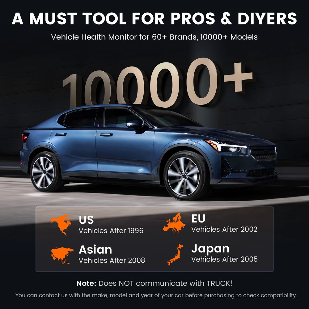 Jeep Wrangler OBD2 PRO Diagnostic Reader ABS SRS Engine Trans Scanner Tool