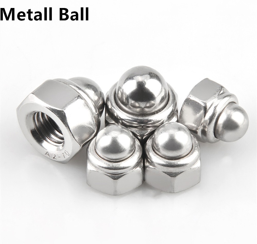 304SS Prevailing Torque Type Hexagon Domed Cap Nuts With Nonmetallic Insert
