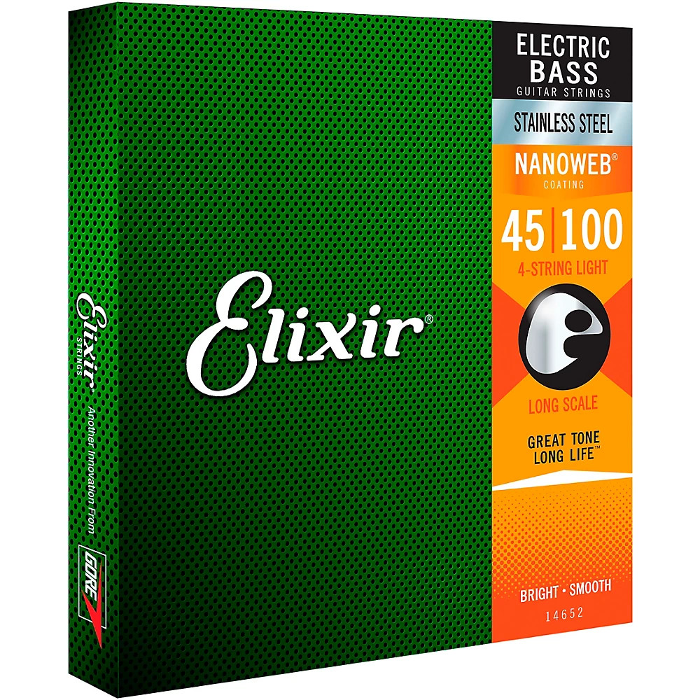 Elixir Stainless Steel Bass Nanoweb 4-String 45-100