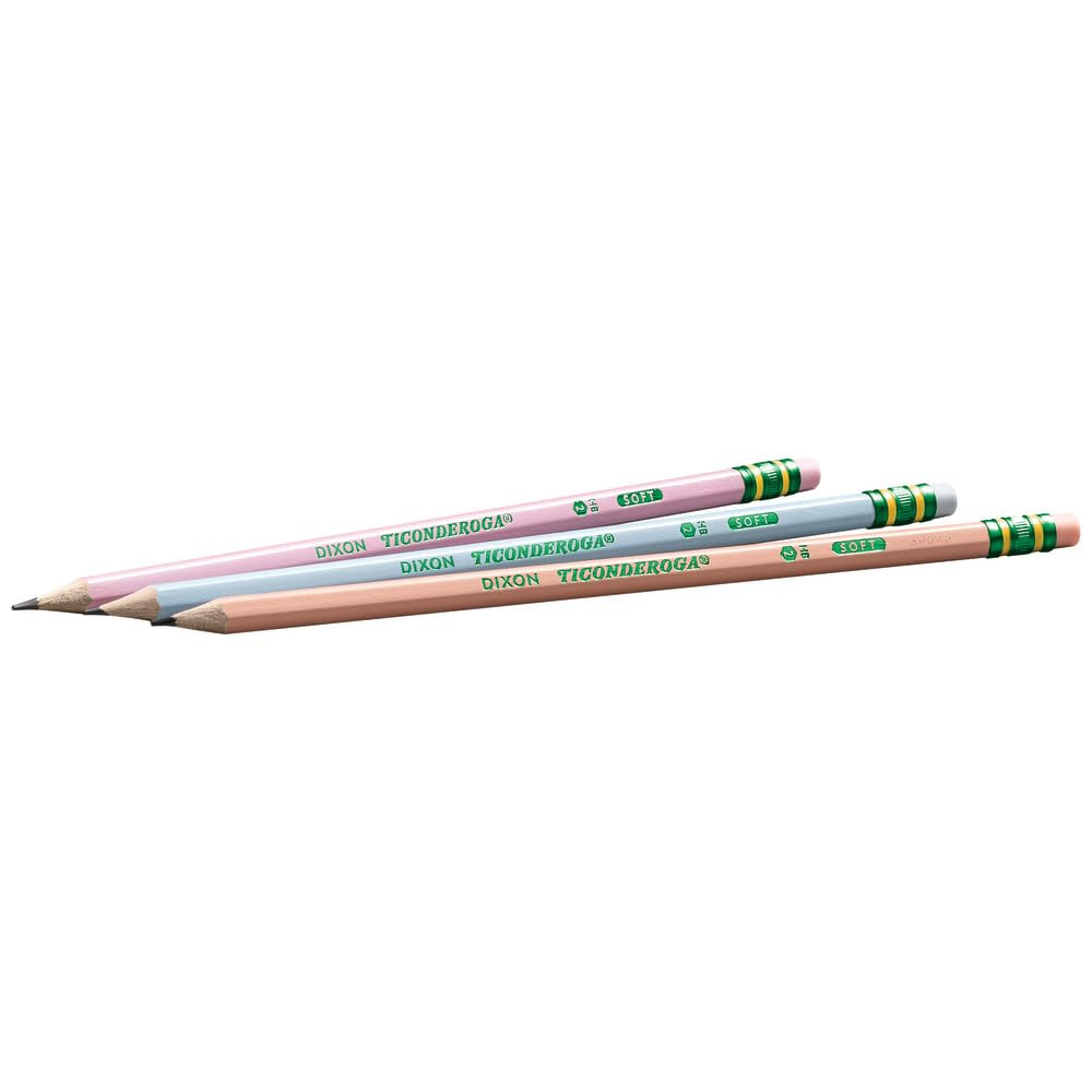 Ticonderoga Pastel Number 2 Pencils 18 Count with Erasers Pre Sharpened