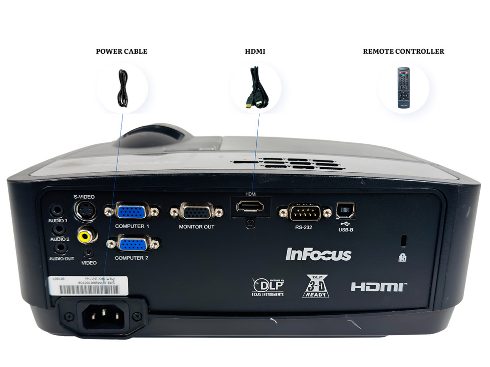 DLP Projector 3500 Lumens PC 3D Ready 4K Input Support HDMI w/Remote