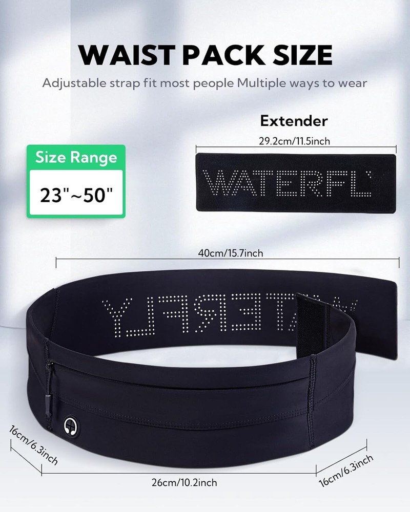 WATERFLY Running Belt Fanny Pack open box