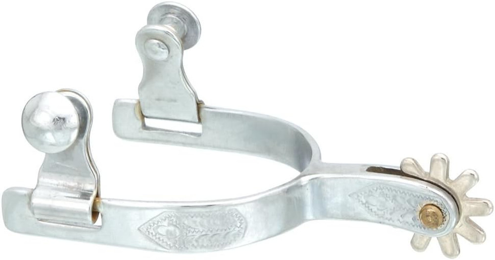 Kelly Silver Star Spurs, Chrome Plated