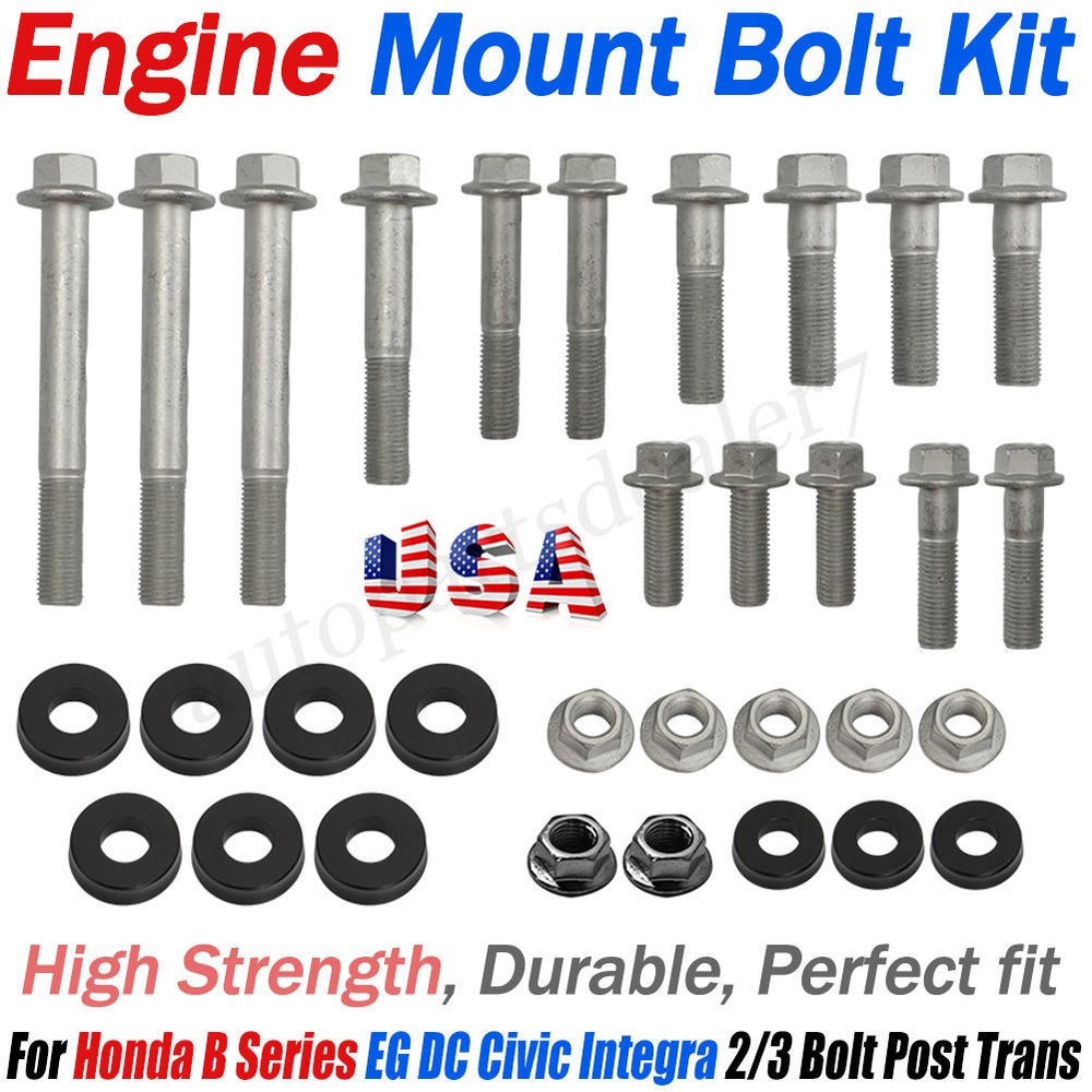 Engine Mount Bolt Kit For Honda B Series Civic EG DC Integra 2/3 Post Trans Set