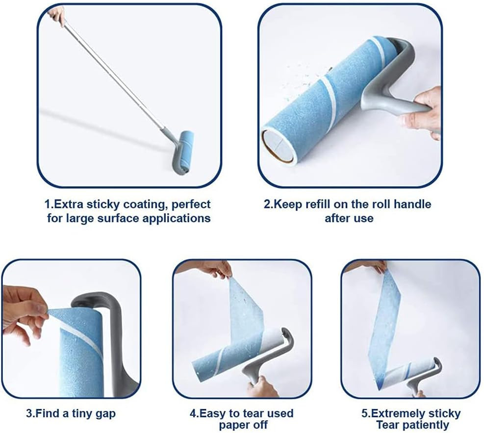 Large Lint Roller Refill, Suitable for Most Large Rollers，Mega Rollers, 10 in Wi