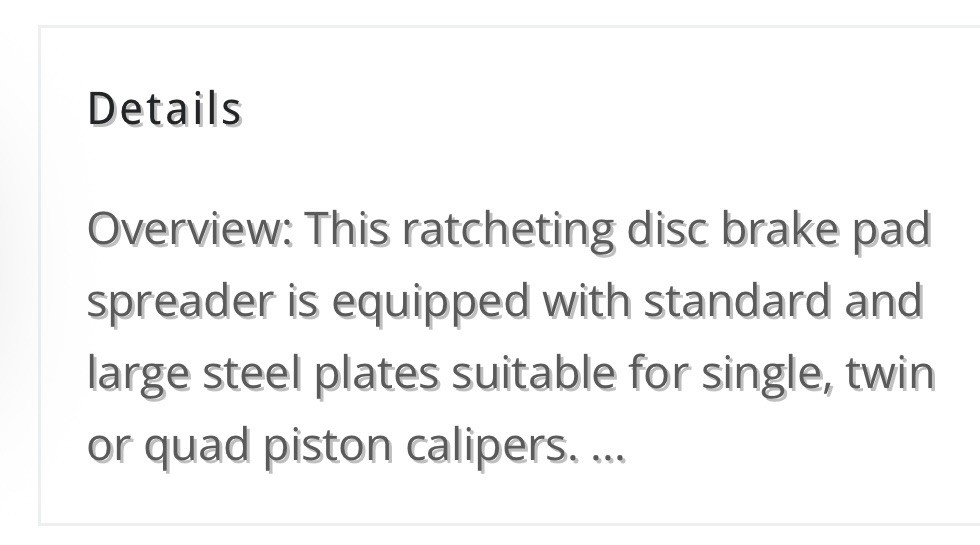 Ratcheting brake caliper piston tool w/ 4 plates