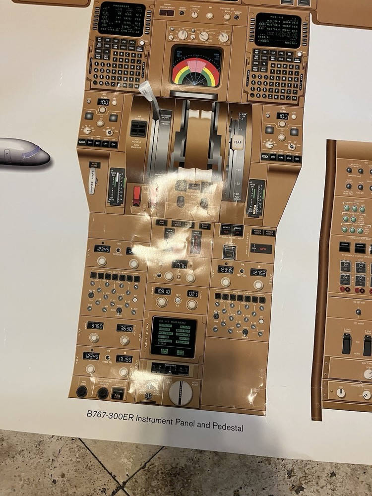 Vintage B757/B767 Flight Deck Poster Delta May 2001