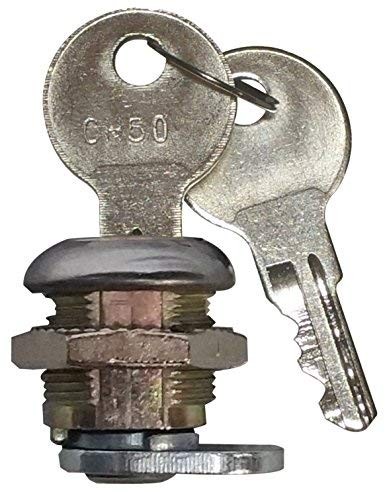 Truck Tool Box Lock with Keys - 1 Pack - Random Key Code, Silver, Black