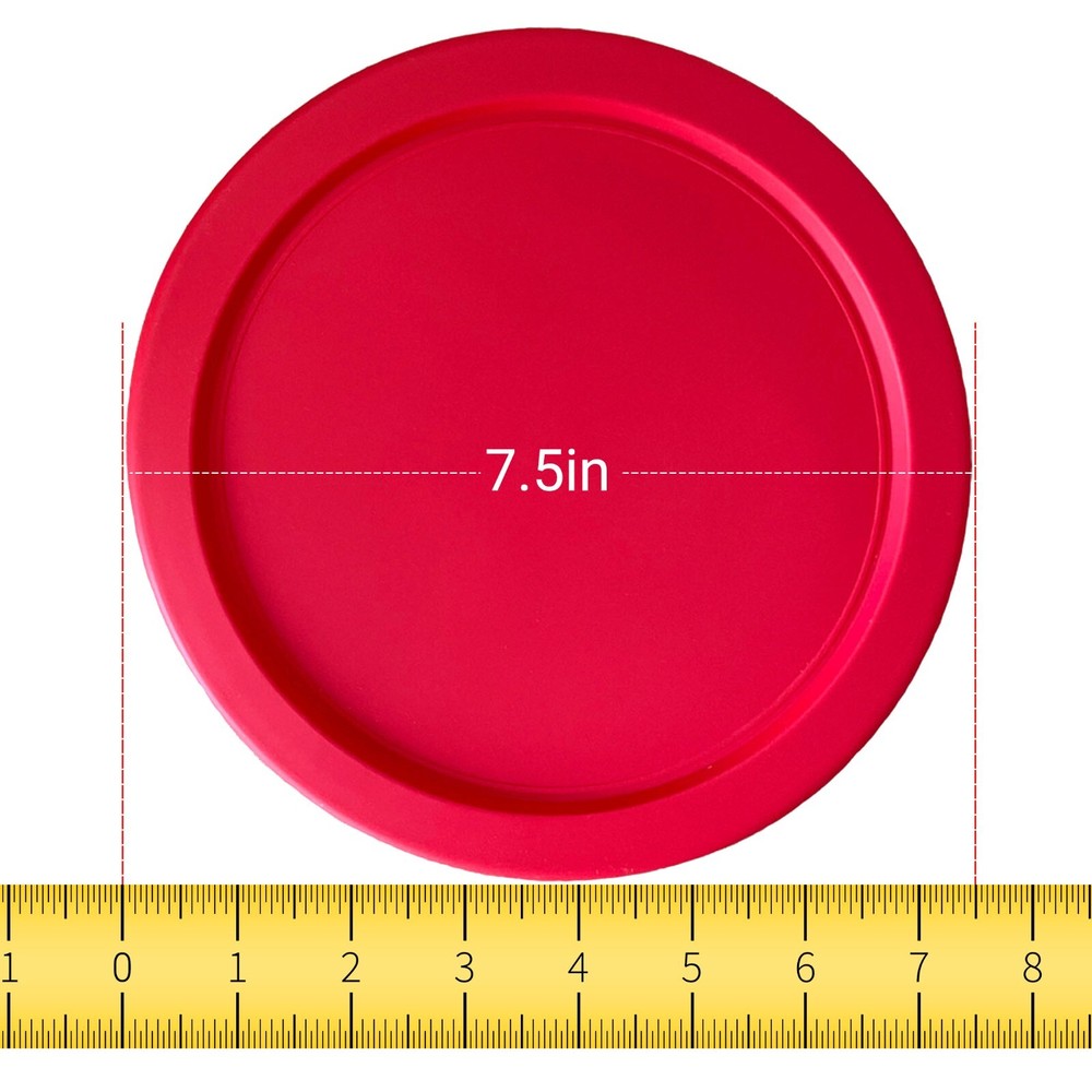 Replacement Lid for Pyrex 7-CUP Storage Cover 7.5" 7402-PC Red (2-Pack)
