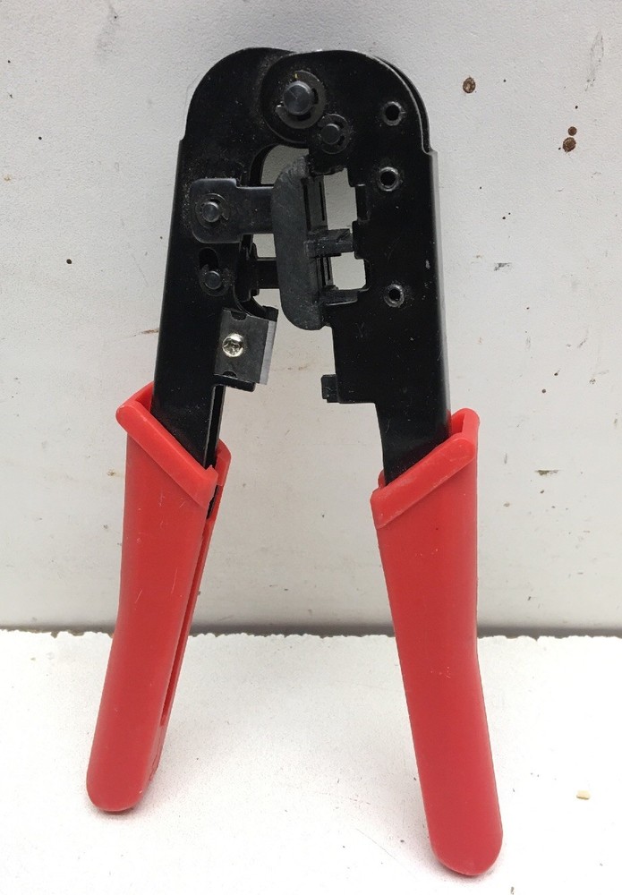Network Tellphone LAN Cable Stripper Crimper Cutte 8P 6P - USED