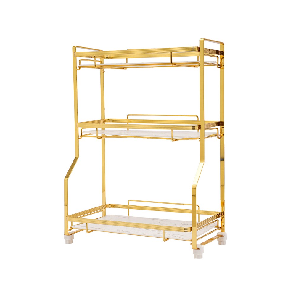 3 Tier Bathroom Countertop Organizer Gold Bathroom Vanity Counter Organizer
