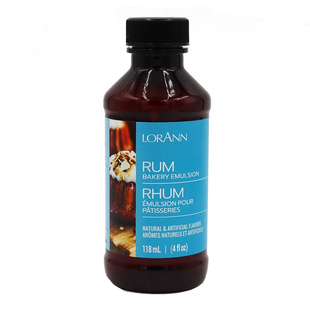 Lorann Oils Bakery Emulsions Natural & Artificial Flavor 4oz-Rum